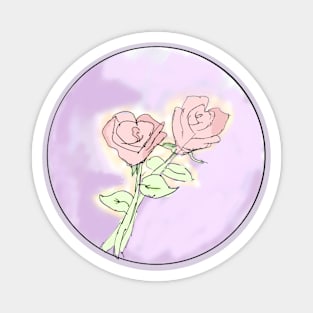 Pastel Roses Magnet